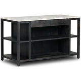 Indira Kitchen Island, Black Wash-Furniture - Dining-High Fashion Home