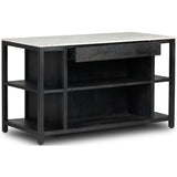 Indira Kitchen Island, Black Wash-Furniture - Dining-High Fashion Home