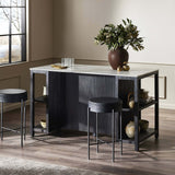 Indira Kitchen Island, Black Wash-Furniture - Dining-High Fashion Home