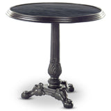 Iron Tea Table, Black Marble-Furniture - Accent Tables-High Fashion Home