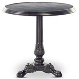 Iron Tea Table, Black Marble-Furniture - Accent Tables-High Fashion Home