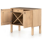 Isador Bar Cabinet, Dry Wash Poplar-Furniture - Storage-High Fashion Home