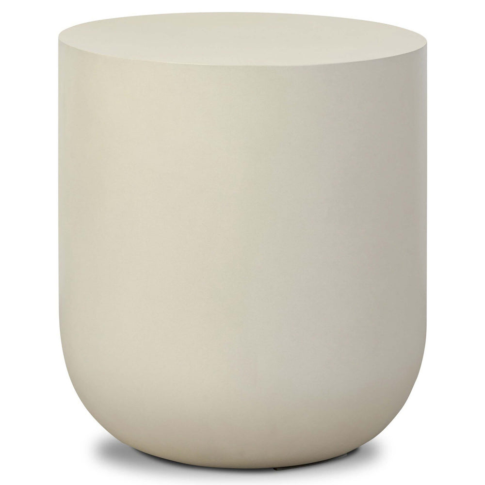 Ivan Round End Table, White-Furniture - Accent Tables-High Fashion Home