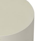 Ivan Round End Table, White-Furniture - Accent Tables-High Fashion Home