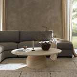 Janice Coffee Table, Sand Striae-Furniture - Accent Tables-High Fashion Home