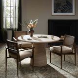 Janice Dining Table, Sand Striae-Furniture - Dining-High Fashion Home