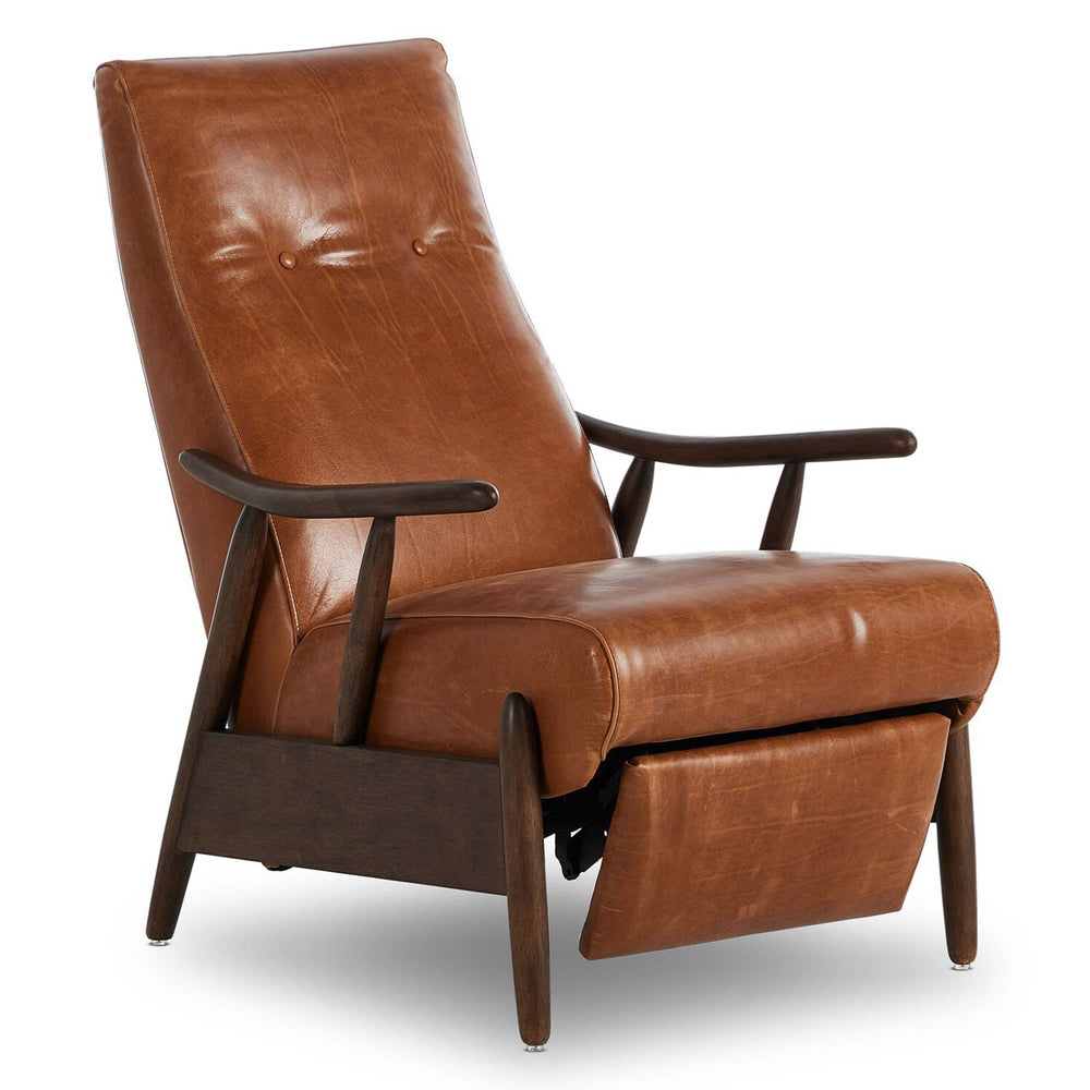 Jarvis Leather Recliner, Dakota Tobacco-Furniture - Chairs-High Fashion Home