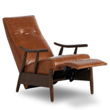 Jarvis Leather Recliner, Dakota Tobacco-Furniture - Chairs-High Fashion Home