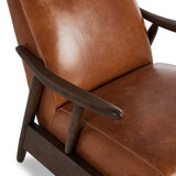 Jarvis Leather Recliner, Dakota Tobacco-Furniture - Chairs-High Fashion Home