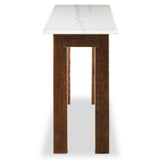 Jessa Console Table, White Marble