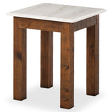 Jessa End Table, White Marble