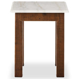 Jessa End Table, White Marble