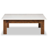 Jessa Square Coffee Table, White Marble