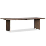 Joette Outdoor Dining Table, Stained Saddle Brown-Furniture - Dining-High Fashion Home