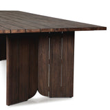 Joette Outdoor Dining Table, Stained Saddle Brown-Furniture - Dining-High Fashion Home