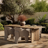 Joette Outdoor Dining Table, Washed Brown-High Fashion Home