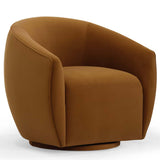 Jordan Swivel Chair, Cognac-Furniture - Chairs-High Fashion Home