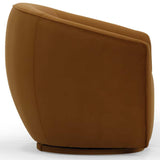 Jordan Swivel Chair, Cognac-Furniture - Chairs-High Fashion Home