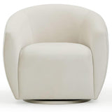 Jordan Swivel Chair, Cream-Furniture - Chairs-High Fashion Home