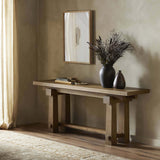 Josette Console Table, Honey Oak-Furniture - Storage-High Fashion Home