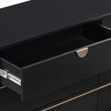 Julieta 6 Drawer Dresser, Black-Furniture - Storage-High Fashion Home