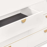 Julieta 6 Drawer Dresser, Cream-Furniture - Storage-High Fashion Home