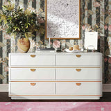 Julieta 6 Drawer Dresser, Cream-Furniture - Storage-High Fashion Home