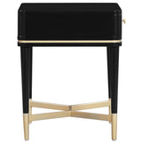 Julieta Nightstand, Black-Furniture - Bedroom-High Fashion Home