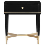 Julieta Nightstand, Black-Furniture - Bedroom-High Fashion Home