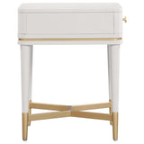 Julieta Nightstand, Cream-Furniture - Bedroom-High Fashion Home