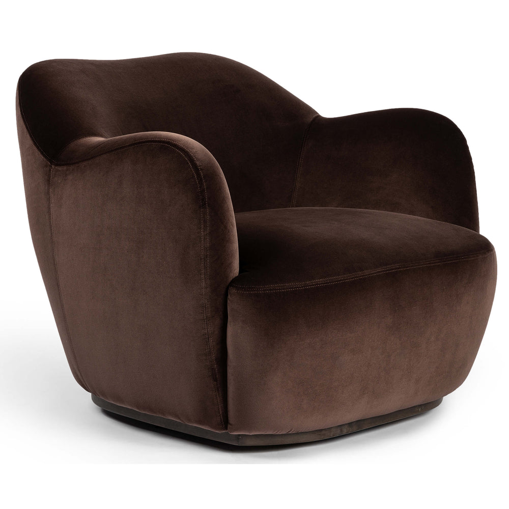 Julius Swivel Chair, Surrey Cocoa-Furniture - Chairs-High Fashion Home