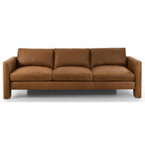 Katya Leather Sofa, Eucapel Cognac-Furniture - Sofas-High Fashion Home