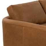 Katya Leather Sofa, Eucapel Cognac-Furniture - Sofas-High Fashion Home