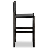 Kena Leather Bar Stool, Sonoma Black/Charcoal-Furniture - Dining-High Fashion Home