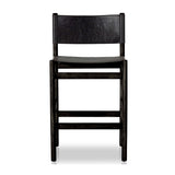 Kena Leather Bar Stool, Sonoma Black/Charcoal-Furniture - Dining-High Fashion Home