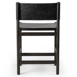 Kena Leather Bar Stool, Sonoma Black/Charcoal-Furniture - Dining-High Fashion Home