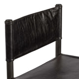 Kena Leather Bar Stool, Sonoma Black/Charcoal-Furniture - Dining-High Fashion Home