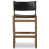 Kena Leather Bar Stool, Sonoma Black/Natural-Furniture - Dining-High Fashion Home