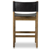 Kena Leather Bar Stool, Sonoma Black/Natural-Furniture - Dining-High Fashion Home