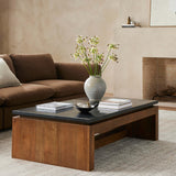 Kenneth Coffee Table, Polished Black-Furniture - Accent Tables-High Fashion Home