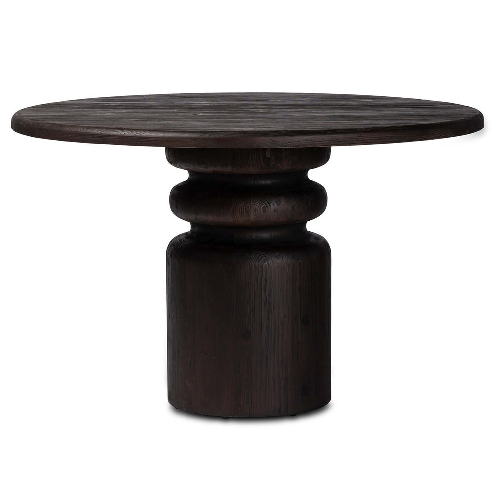 Kerrville Round Dining Table, Burnt Pine-Furniture - Dining-High Fashion Home