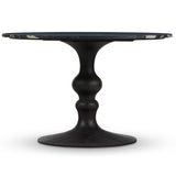 Kestrel Round Dining Table, Black Marble/Dark Anthracite