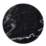 Kestrel Round Dining Table, Black Marble/Dark Anthracite