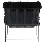 Kimi Sheepskin Chair, Black-Furniture - Chairs-High Fashion Home