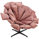 Kipas Swivel Chair, Pink-Furniture - Chairs-High Fashion Home