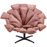 Kipas Swivel Chair, Pink-Furniture - Chairs-High Fashion Home