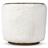 Kittridge Swivel Chair, Ivory Angora