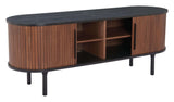 Koriana Entertainment Stand, Black-Furniture - Storage-High Fashion Home