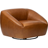 Korren Leather Swivel Chair, Oil Buffalo Camel-Furniture - Chairs-High Fashion Home