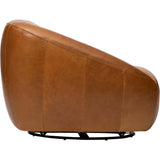 Korren Leather Swivel Chair, Oil Buffalo Camel-Furniture - Chairs-High Fashion Home